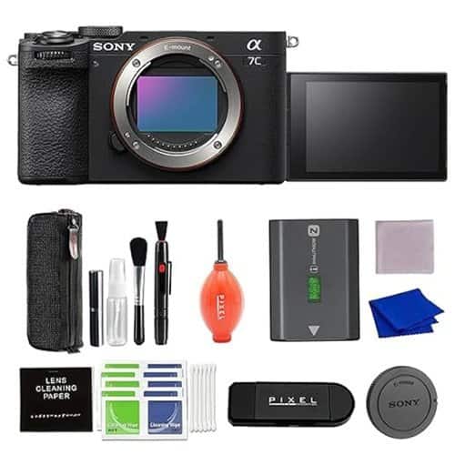 Bundle - Sony - Alpha 7C II Full-Frame Interchangeable Lens Camera (Black) with Advanced Accessories