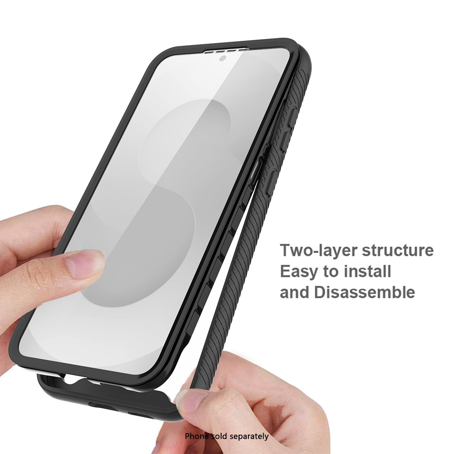 Two-layer structure  
Easy to install and Disassemble  

Phone sold separately