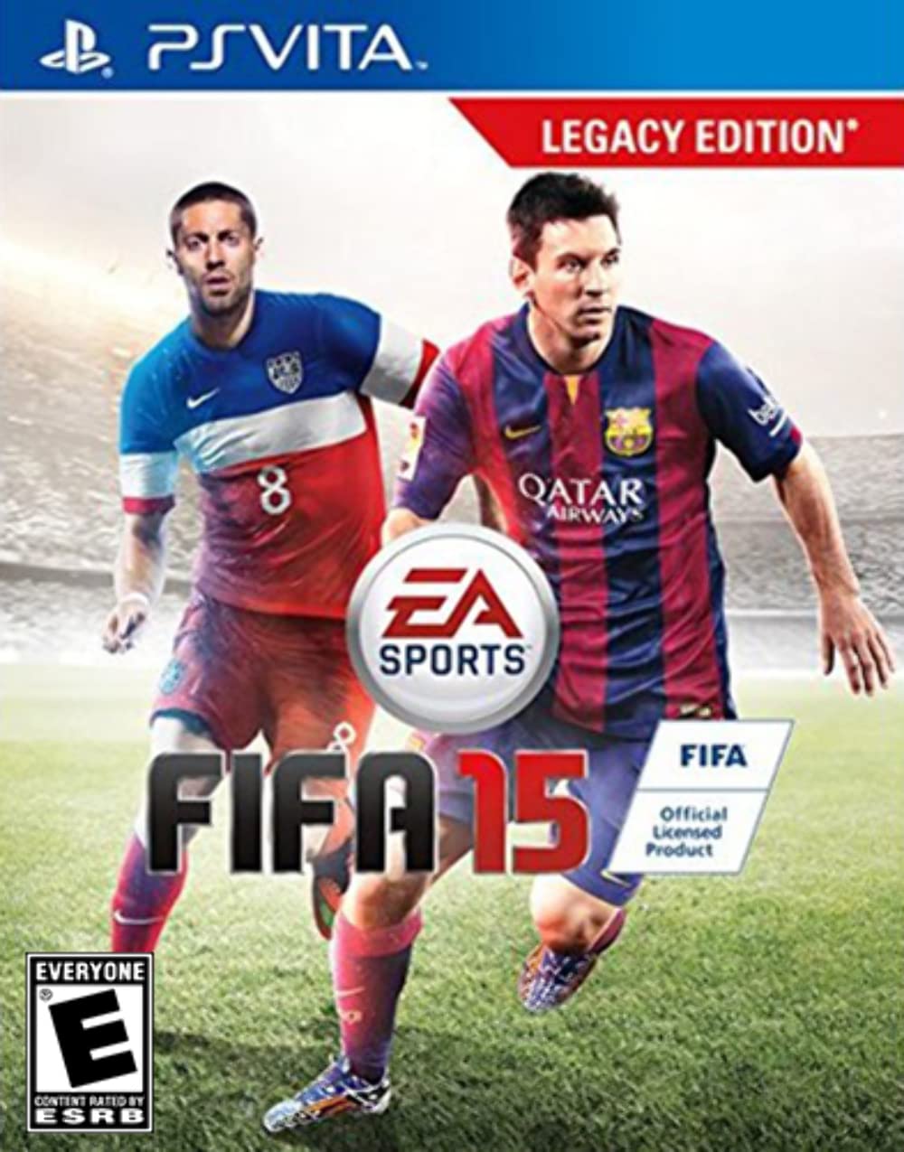 PSVITA  
LEGACY EDITION  

EA SPORTS  
FIFA 15  
Official Licensed Product  

QATAR AIRWAYS  

EVERYONE  
E  
CONTENT RATED BY ESRB - E (Everyone)