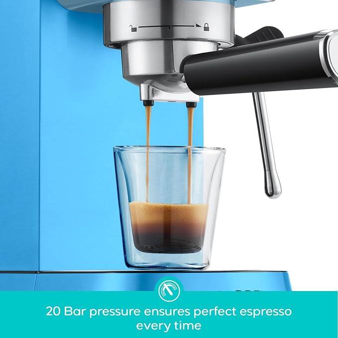 20 Bar pressure ensures perfect espresso every time