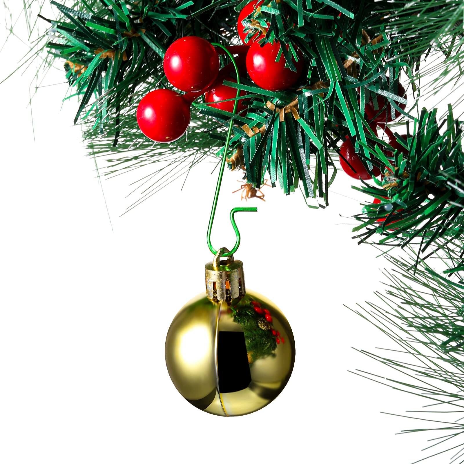 Alt View 4. Paradigms Interiors - Christmas Ornament Hooks For Tree Metal Wire Decorating Hanger S Shaped Xmas Decor With Storage Box Hanging... - Gold.