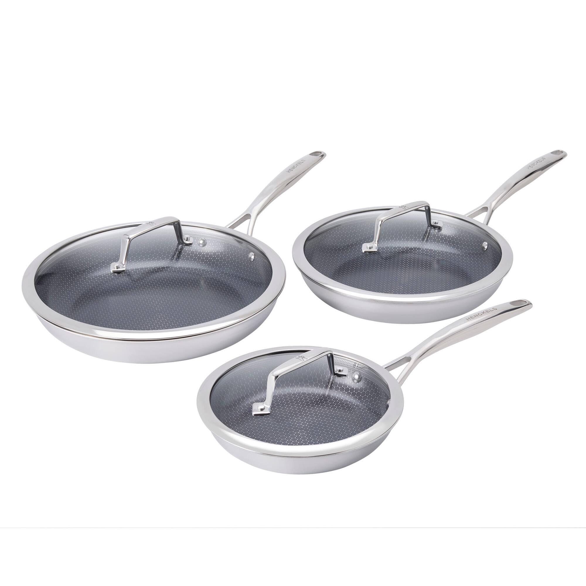 Henckels - Paradigm Ceramic 6-pc Dual Performance Fry Pan Set - Stainless Steel