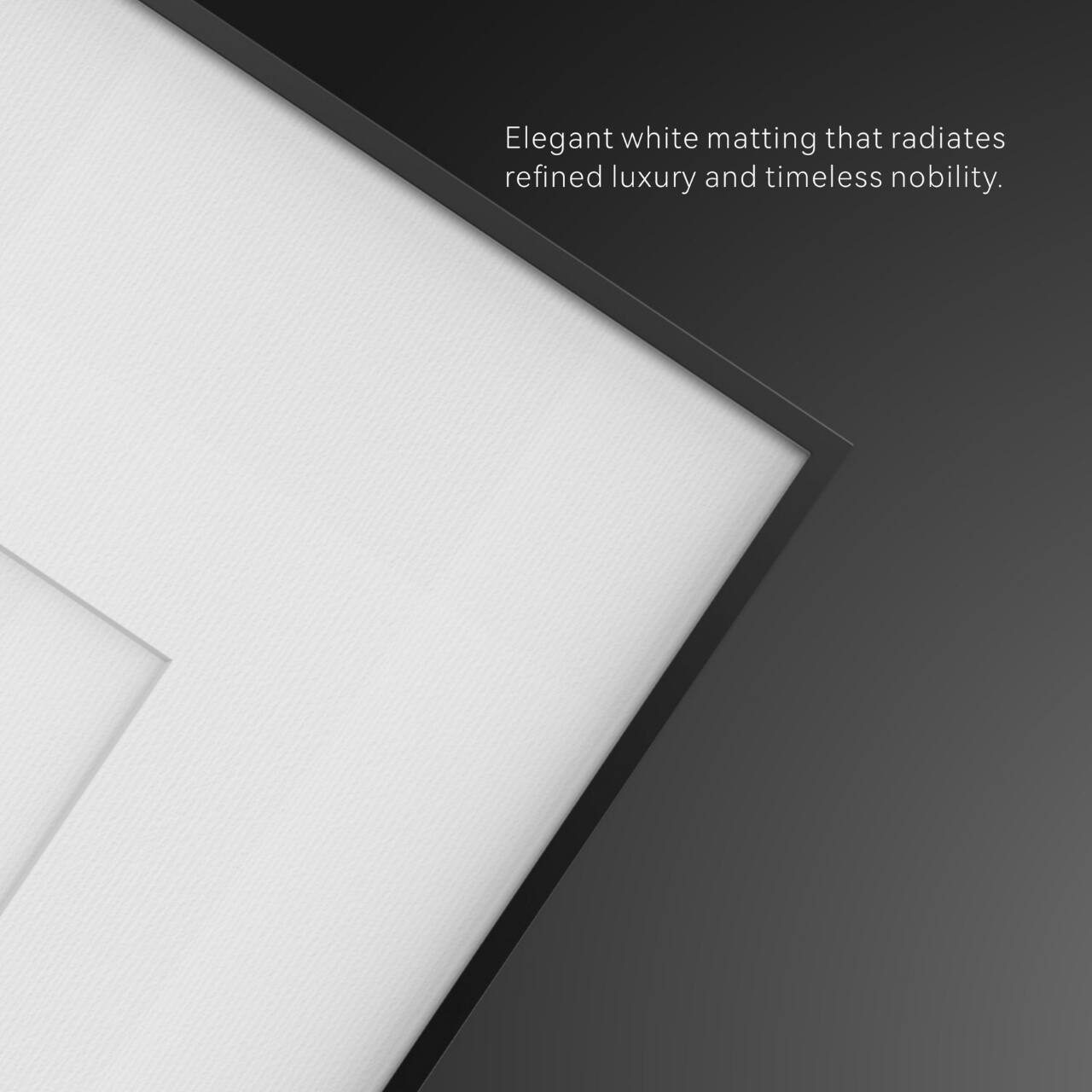 Elegant white matting that radiates refined luxury and timeless nobility.