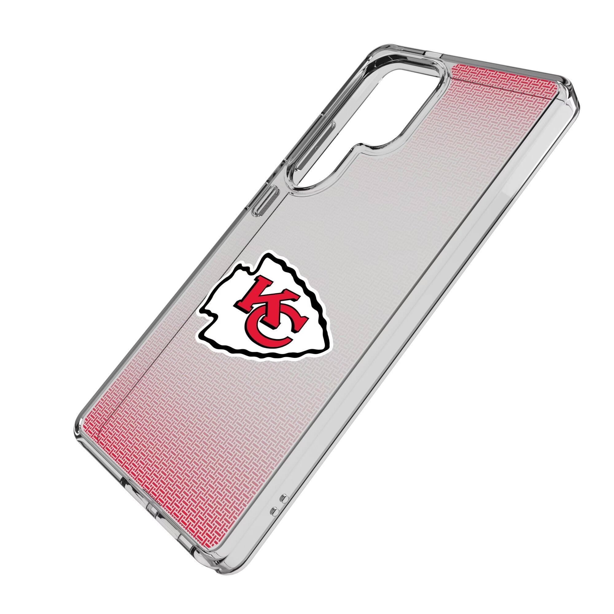 Alt View 1. Keyscaper - Kansas City Chiefs Linen Logo Galaxy Clear Case - S24 Ultra - Multicolor.