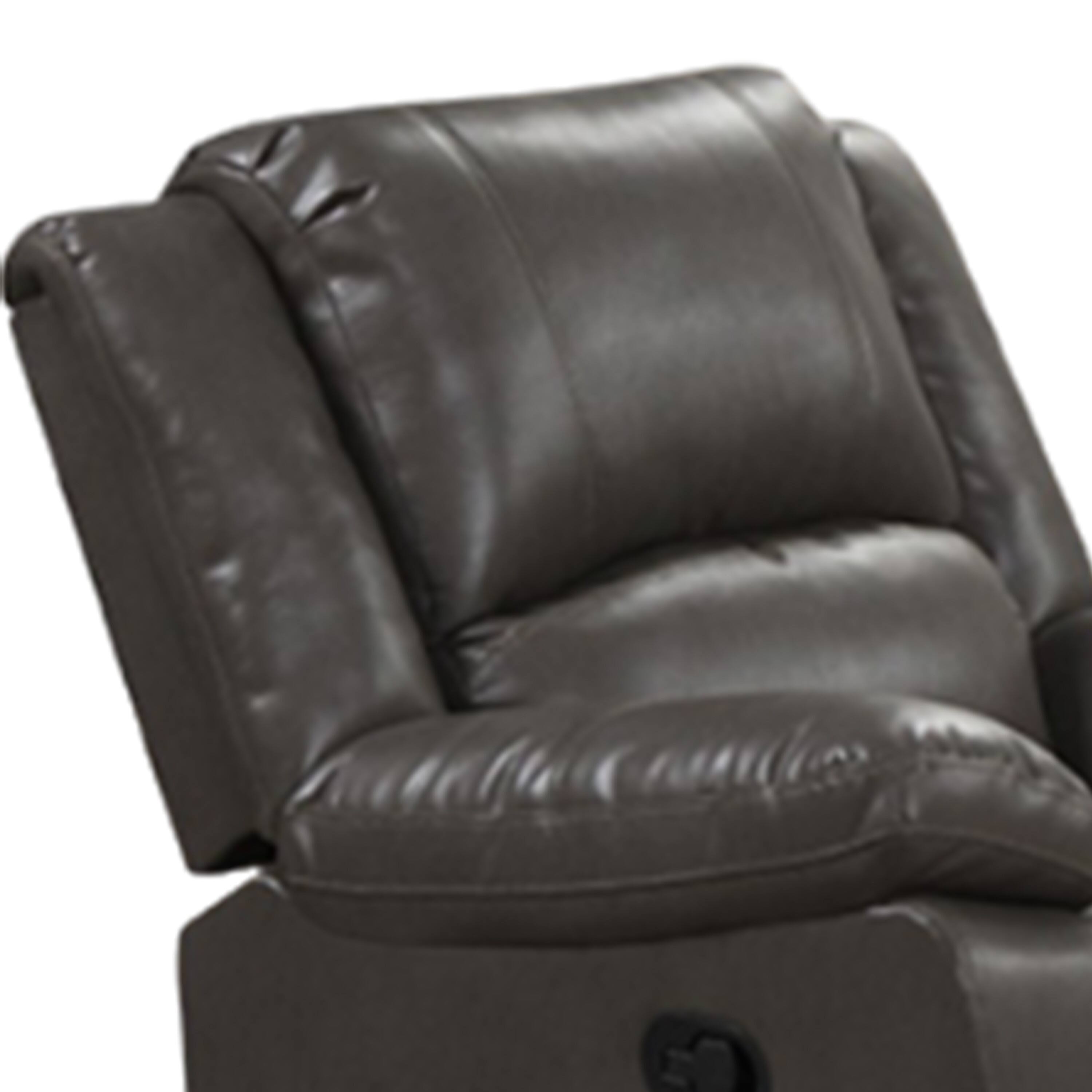 Alt View 3. Manhattan Lane - Lizzy Manual Glider Recliner Chair, Pillow Arms, Solid Wood - Gray.