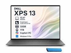 DELL XPS 13 13.4" WUXGA
Snapdragon X Elite X1E-80-100
32GB SSD 1TB Copilot+ PC Windows 11 Pro