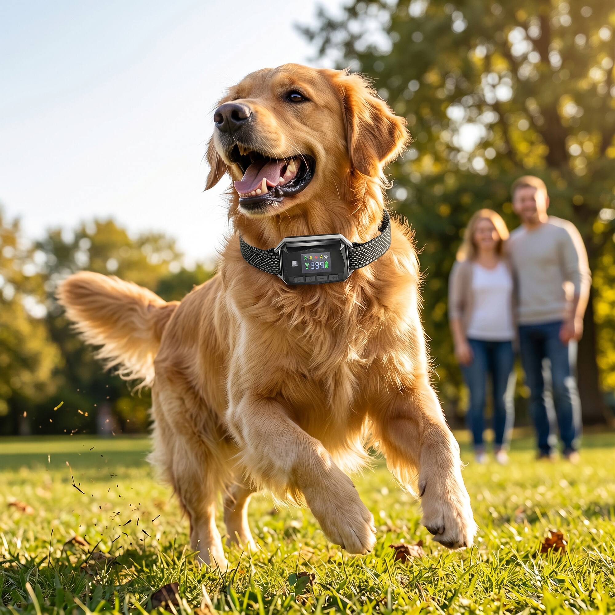 Alt View 1. Pawhut - Dog Training Collar IP67 Waterproof E Collar Remote Rechargeable - Black.