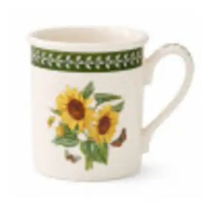 Front. Portmeirion - Portmeirion Botanic Garden Etchings Breakfast Mug, Sunflower - Set of 4 - Multicolored.