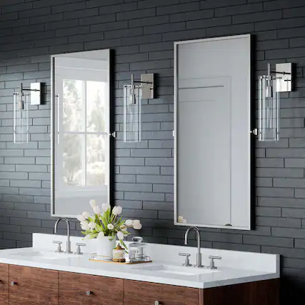 Front. Modway - Skylark Wall Sconce by Modway - Clear Polished Nickel.