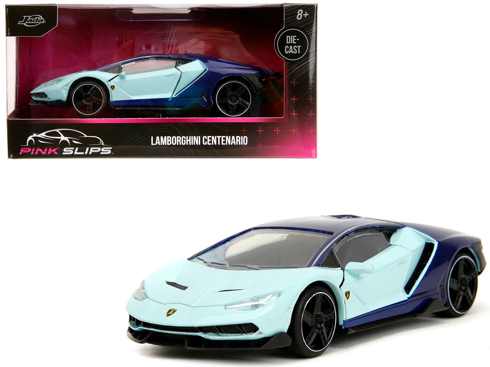"Lamborghini Centenario Light Blue and Purple ""Pink Slips"" Series 1/32 Diecast Model Car by Jada - Multicolor" price history on PriceWatchPro