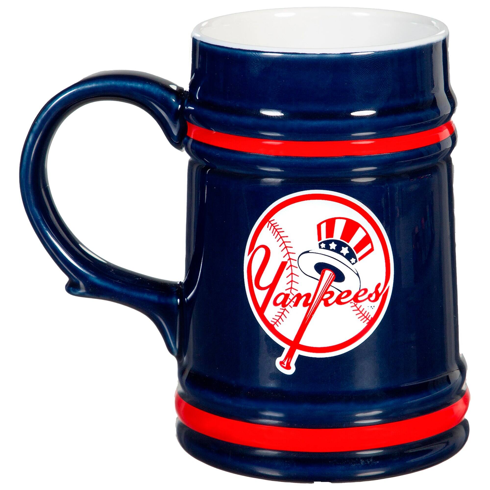 Alt View 1. Evergreen Enterprises - New York Yankees 24oz. Ceramic Stein Cup with Gift Box - Multicolor.
