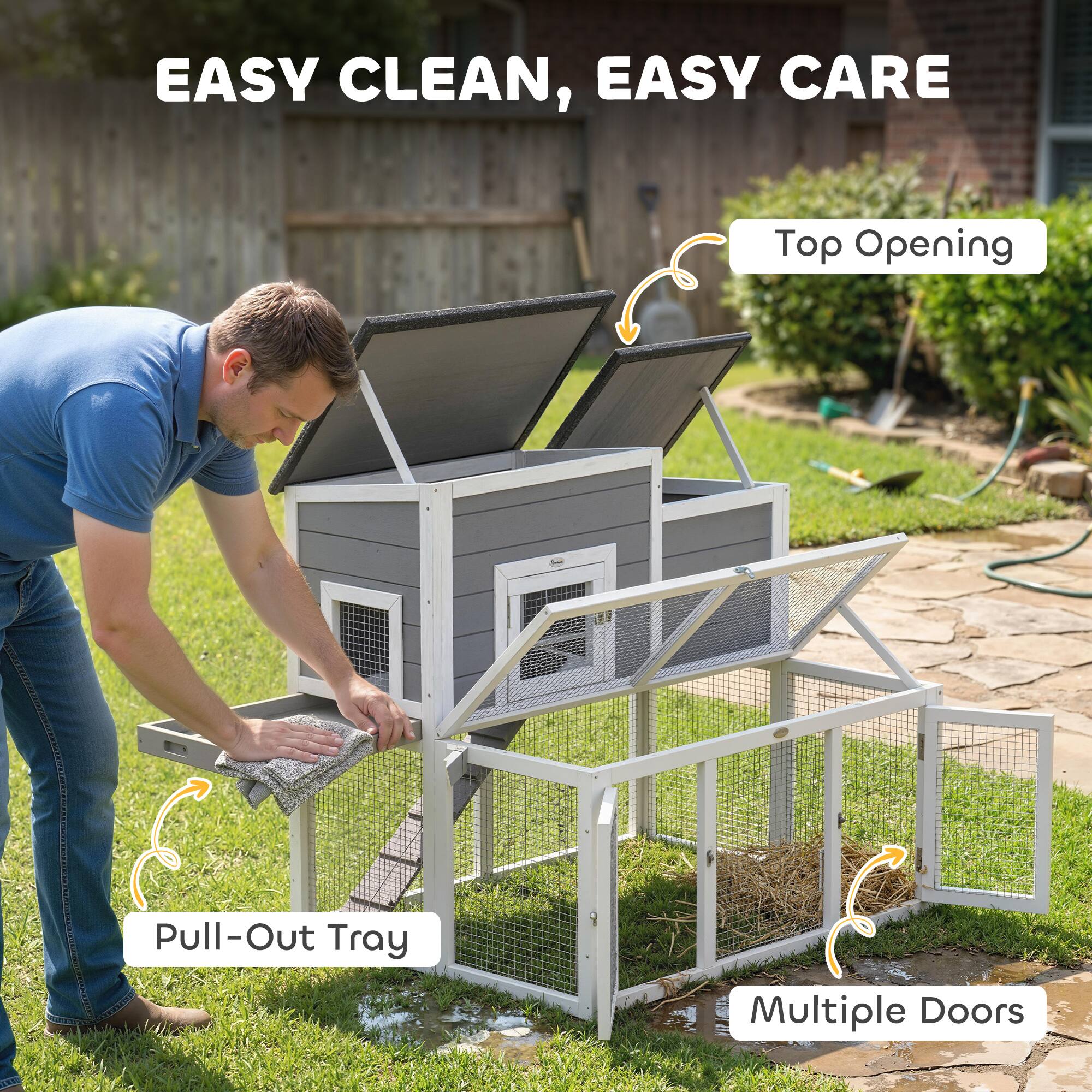 EASY CLEAN, EASY CARE

Top Opening

Pull-Out Tray

Multiple Doors