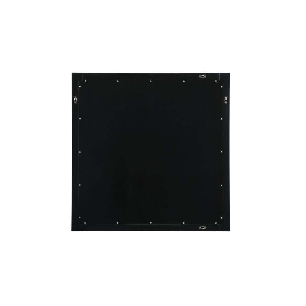 Angle. Elegant Decor - Aqua vanity mirror 36x36 inch in black - Black.