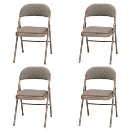 MECO - Sudden Comfort Deluxe Courtyard Fabric Padded Folding Chair, (Set of 4) - Chicory Lace/Courtyard Fabric