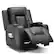Front. CloudRest Pro - Recliner Chair with Cup Holders,Heat and Massage PU Rocking Chair,Black - Black.