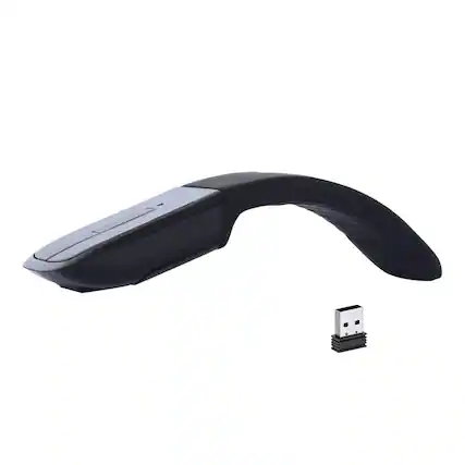 Front. HM 1810 - Arc Mouse Slim Foldable Touch Travel With Receiver Optical Folding Computer Mice Pccomputer - USB-A Wireless.