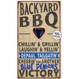 Jardine - DePaul Blue Demons 11'' x 20'' Indoor/Outdoor BBQ Sign - Brown