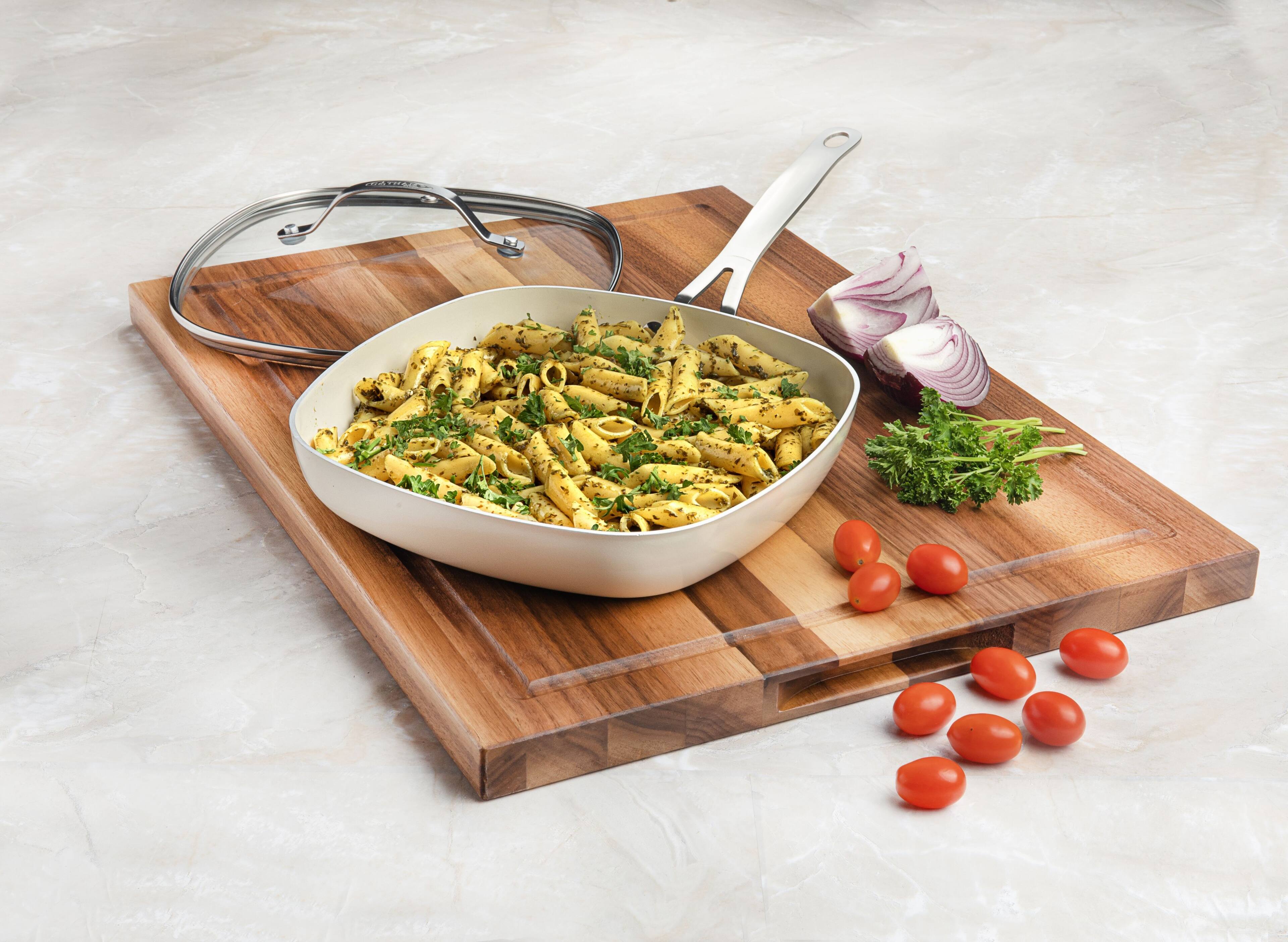 Alt View 3. Gotham Steel - Gotham Steel Cream 12-Piece Ultra Nonstick Ceramic Cookware Set with Stay Cool Handles - Cream.