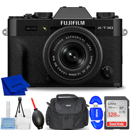 Ultimox FUJIFILM X-T30 ASPHERICAL FUJINON LENS @49 SUPER OIS S EBC MCS M C 1:3.5-6.3 13-33mm XC Ultimax SanDisk Ultra 140 MB/s 128GB