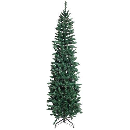 Alt View 5. Winado - 6.5 FT Pre-lit Artificial Pencil Christmas Tree with 250 LED Lights,719 Branch Tips, for Holiday Decoration - Green.