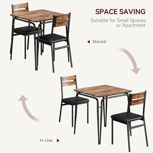 SPACE SAVING  
Suitable for Small Spaces or Apartment  

Stored  
In Use