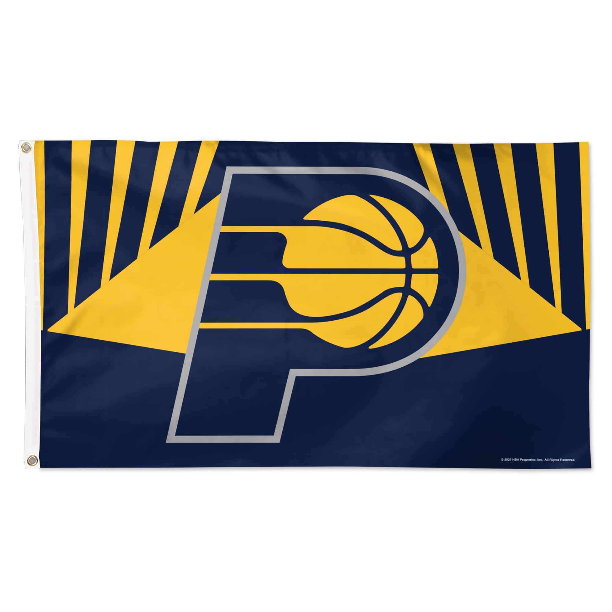 WinCraft - Indiana Pacers 3' x 5' Horizontal Stripe Deluxe Single-Sided Flag - Multicolor