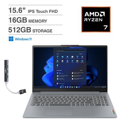 15.6" IPS Touch FHD
16GB MEMORY
512GB STORAGE
AMD RYZEN 7
Windows 11
Lenovo