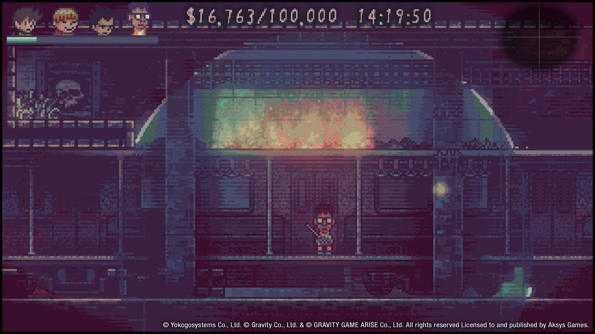 $16,763/100,000 14:19:50
Yokogosystems Co., Ltd. Gravity Co., Ltd. & GRAVITY GAME ARISE Co., Ltd. All rights reserved Licensed to and published by Aksys Games.