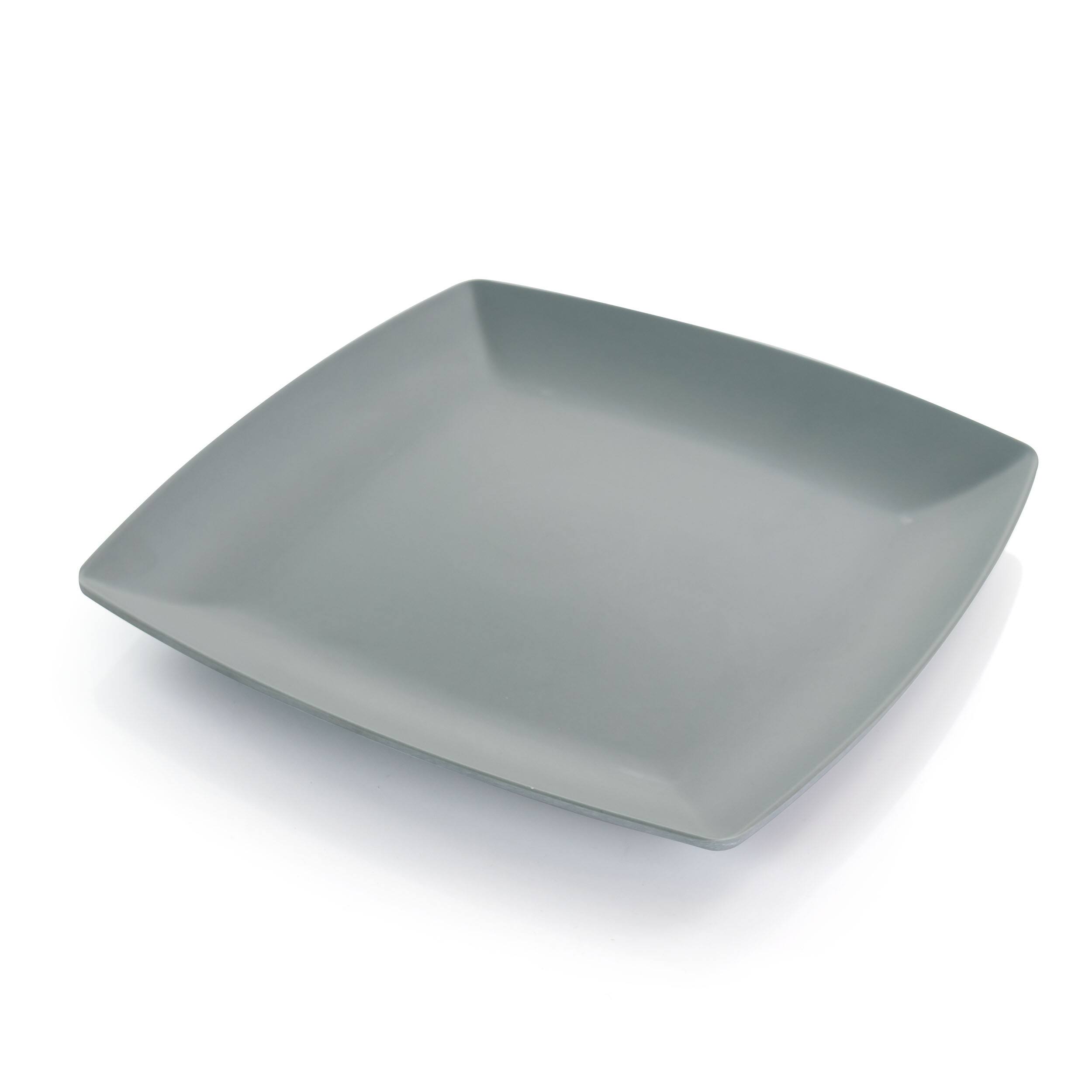 Alt View 7. Gibson - Gibson Home Grayson 4 Piece 8.5 Inch Square Melamine Dessert Plate Set in Assorted Colors - Assorted.