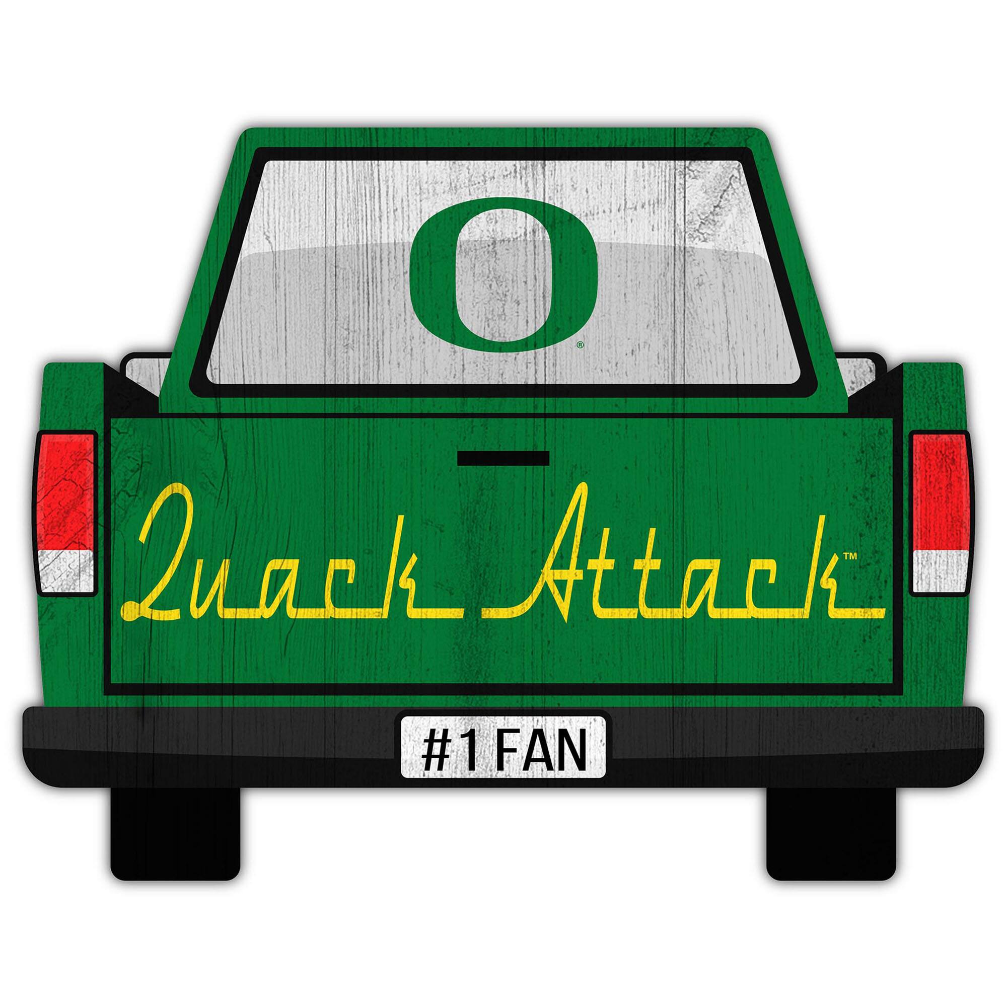 Oregon Ducks 12'' x 12'' Truck Back D-cor