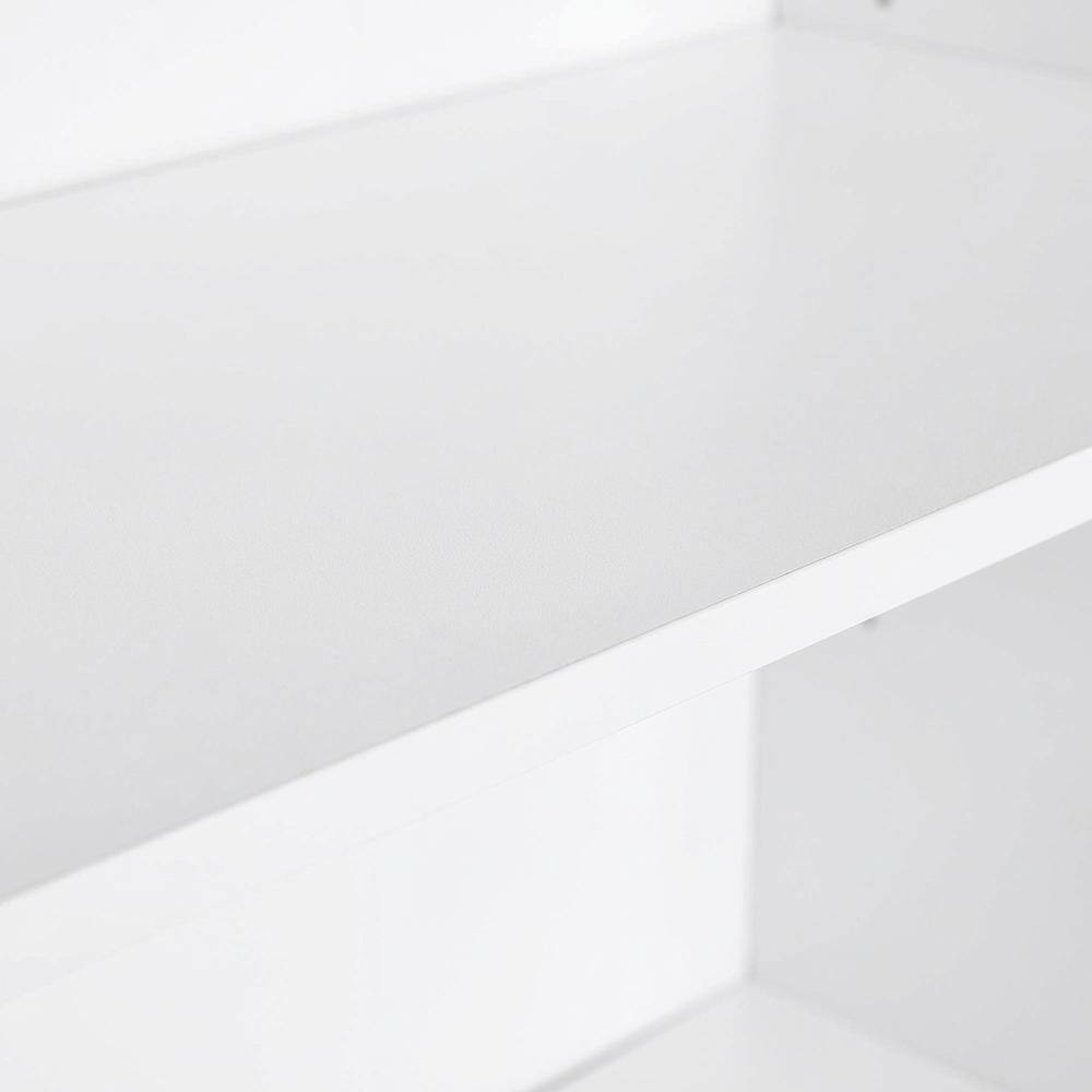 Alt View 1. FurniFact - White 5-Shelf Bookcase with Sturdy Shelving for Living Room Storage - White.
