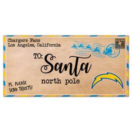 Fan Creations - Los Angeles Chargers 6'' x 12'' Letter to Santa Sign - Multicolor