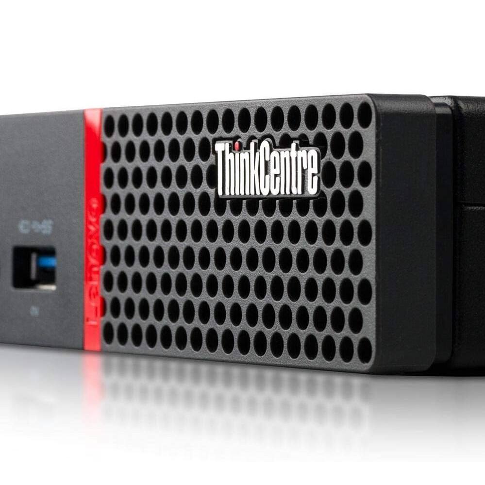 Angle. Lenovo - Lenovo ThinkCentre M900 Tiny Desktop PC, Intel Core i5-6500T Up to 3.1 GHz, 16GB DDR4 RAM, 256GB SSD, USB WiFi, WIN11P - Black.