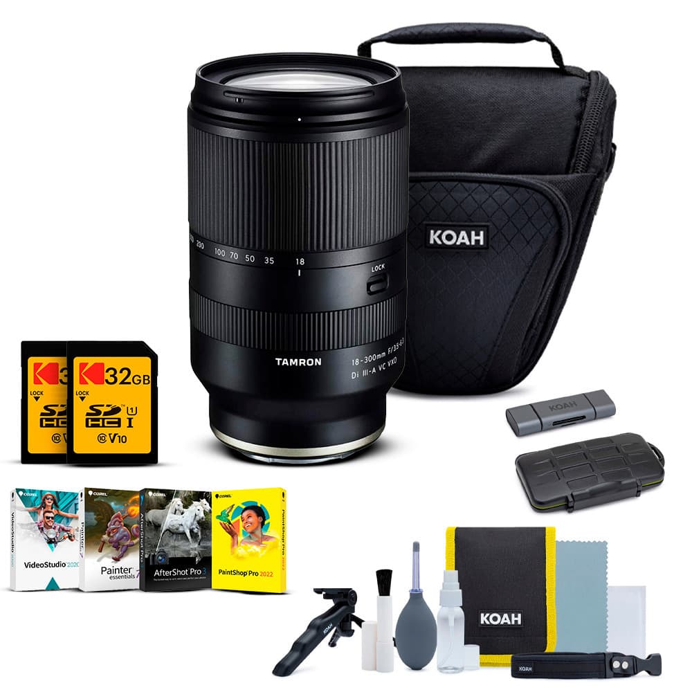 Tamron - 18-300mm F/3.5-6.3 Di III-A VC VXD Lens (SONY E-Mount) Bundle