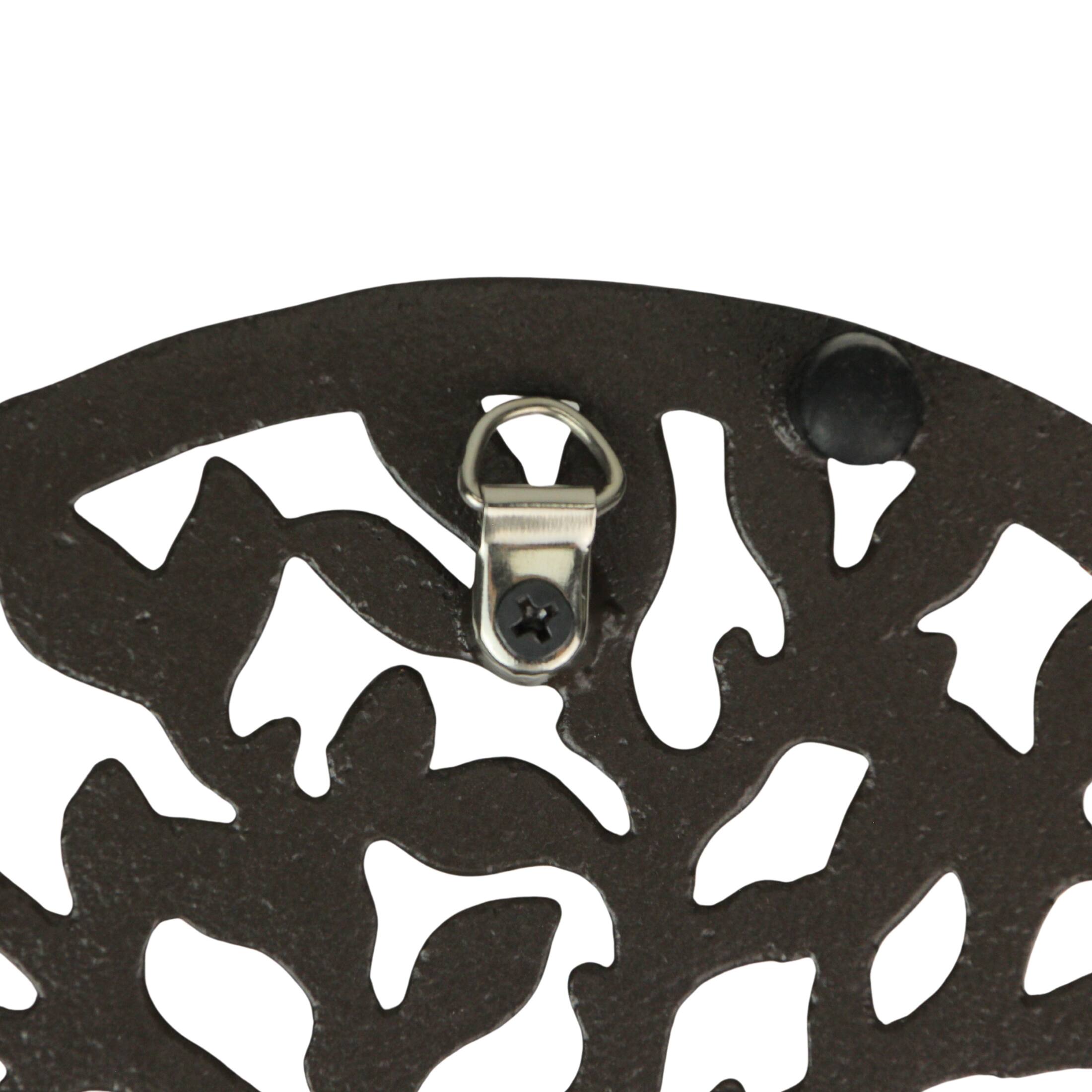 Alt View 7. Zeckos - Cast Iron Tree of Life Trivet – Gold Finish, 7.75", Heat-Resistant, Wall Art - Multicolored.