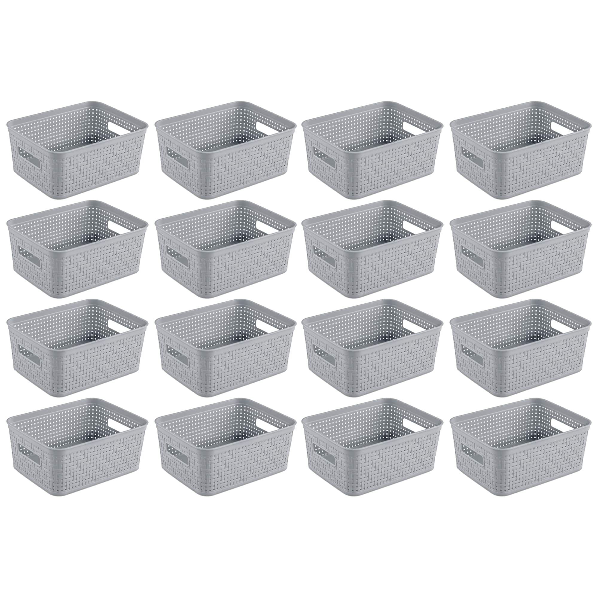 Sterilite - 10x8x4.25 In Rectangular for Home Organization (16 Pack) - Short Basket