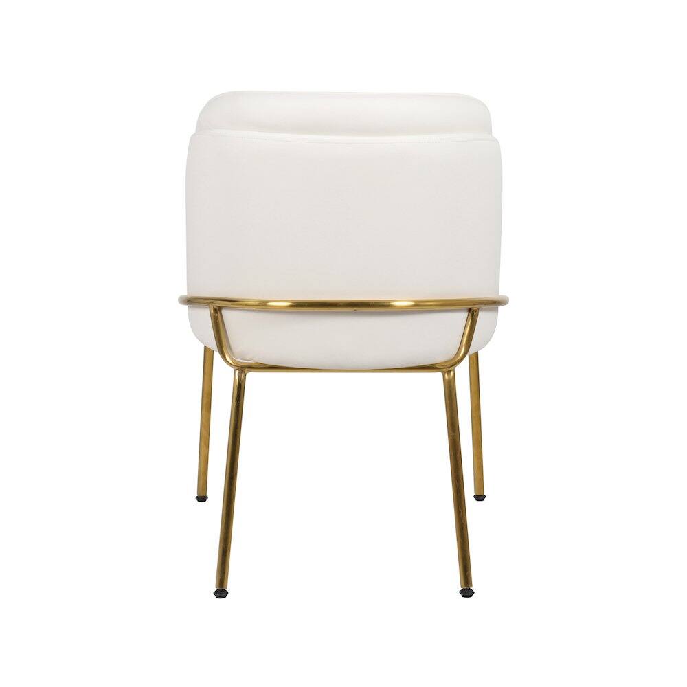 Alt View 1. Meridian Furniture - Jagger White Vegan Leather Dining Chair, Set of 2 - White.