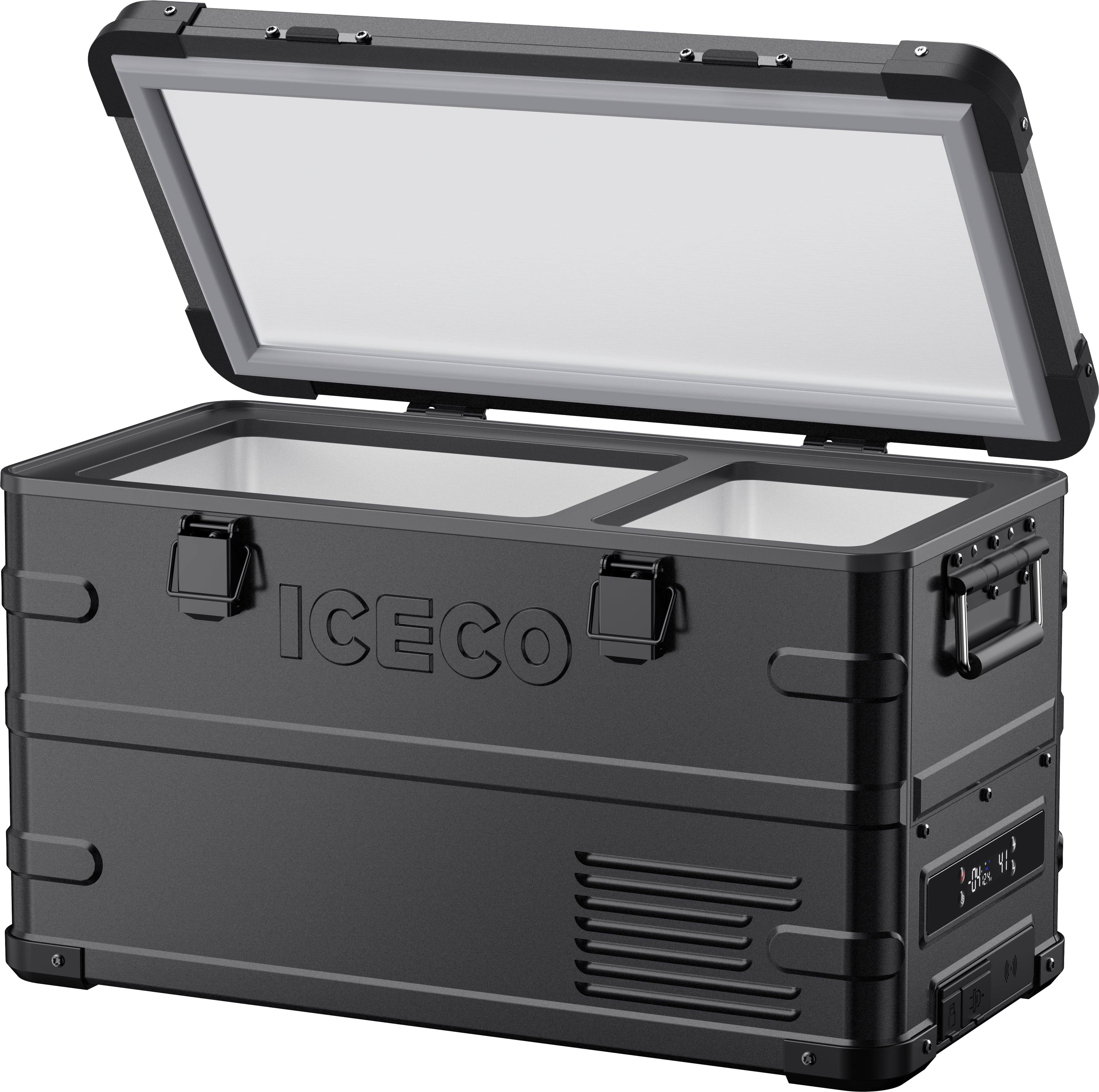 Back. ICECO - APL35 Aluminum Dual Zone 37QT Portable Cooler Black - Black.