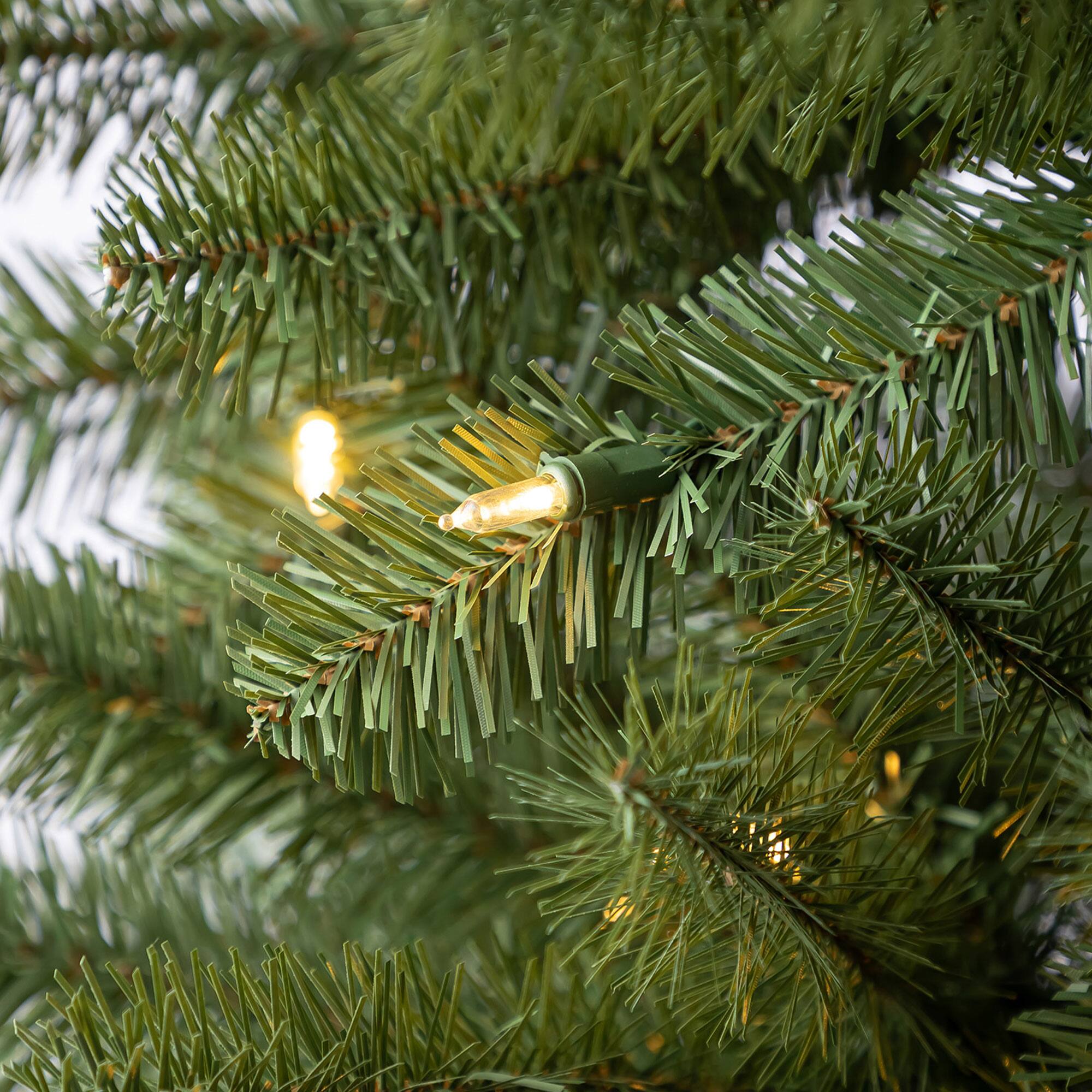 Alt View 4. Home Heritage - Home Heritage 7 Foot Brighampton Spruce Artificial Christmas Tree with LED Light - Green.