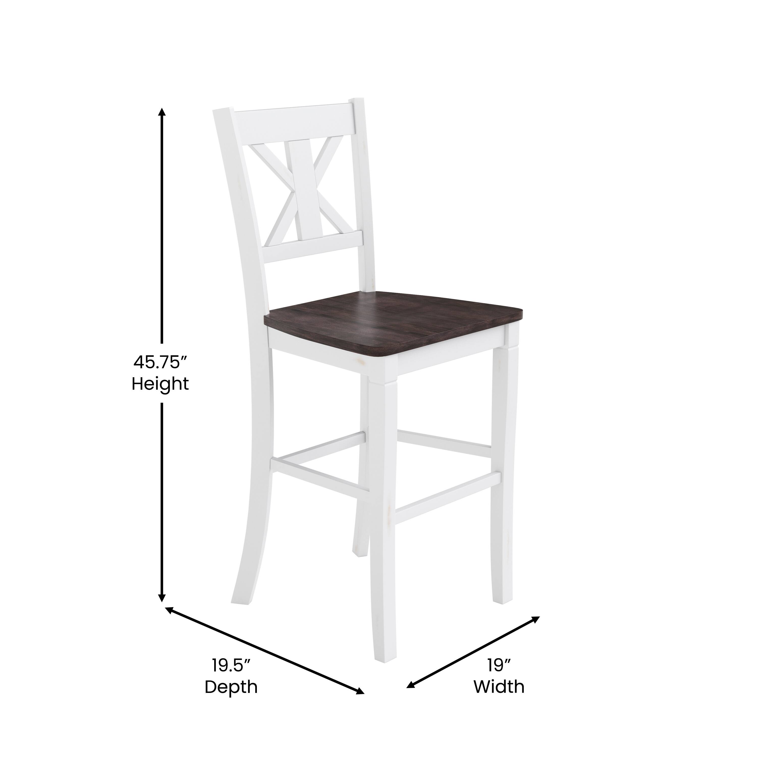 45.75" Height, 19.5" Depth, 19" Width