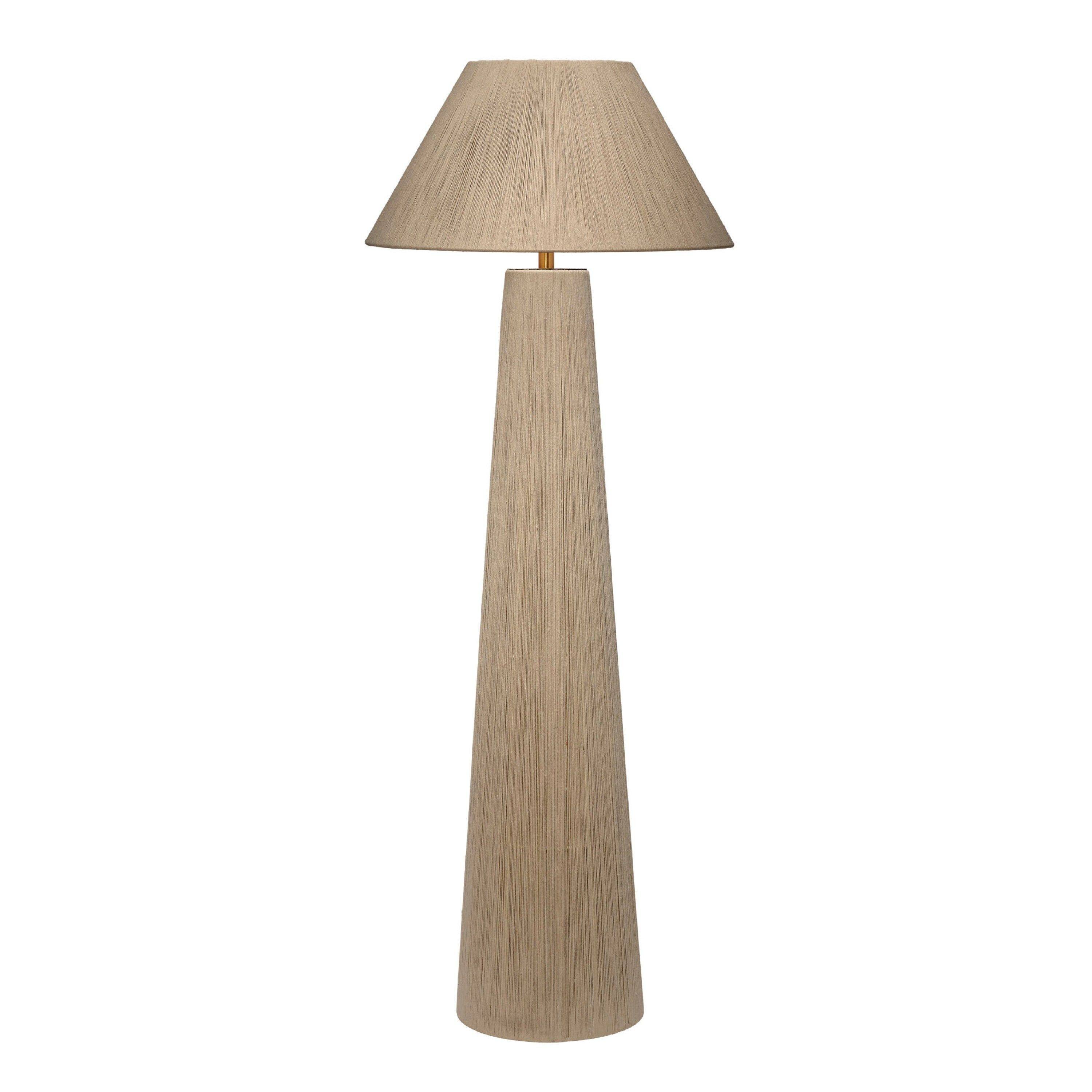 Front. Manhattan Lane - Teny Accent Floor Lamp, Tapered Shade, Jute Wrapped Base 61 Inch.