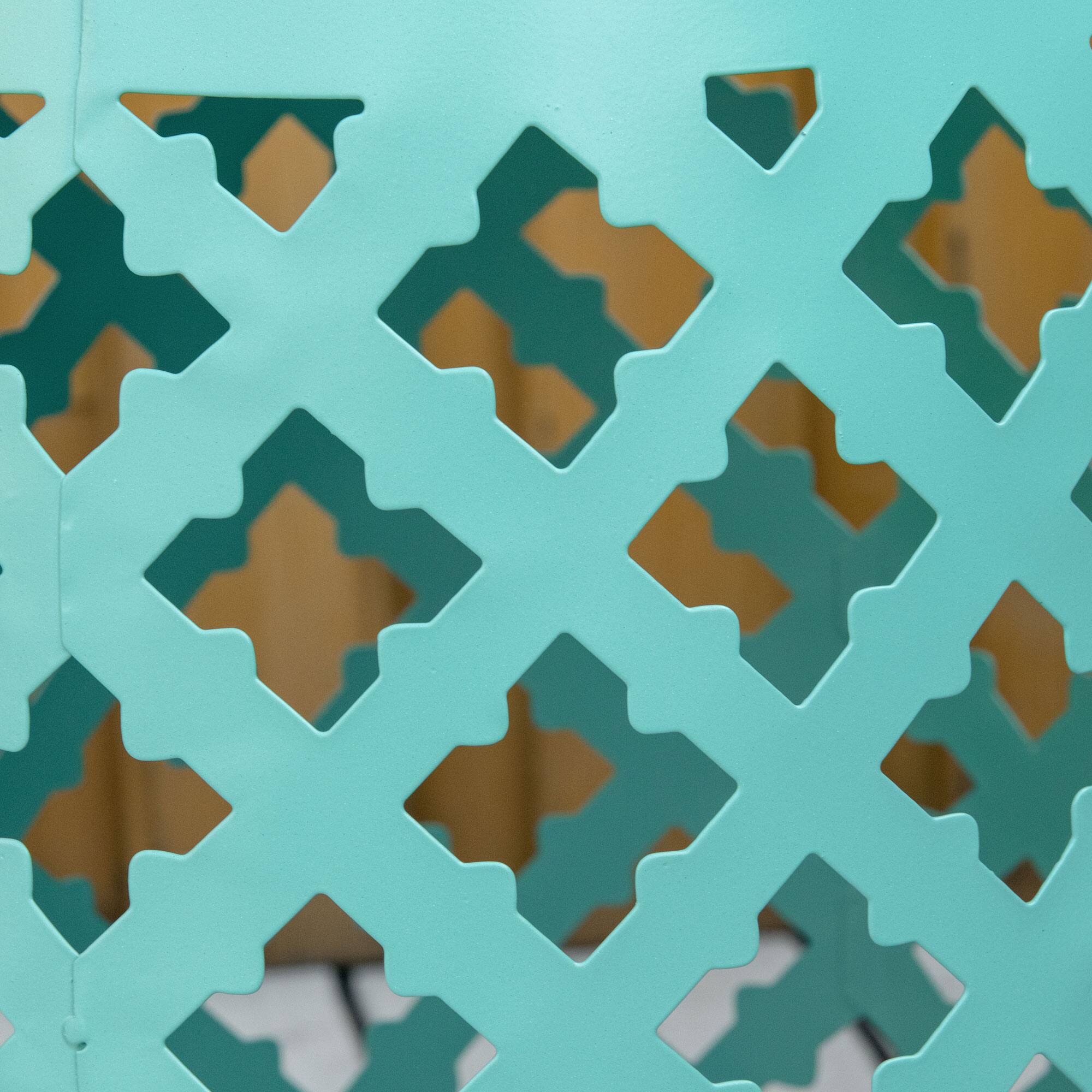 Alt View 7. Outsunny - 12" Patio Round Side Table, Outdoor Footstool, Garden Mosaic Accent Side Table, Plant Stand - Blue.