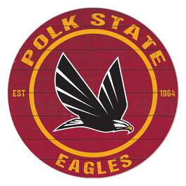Jardine - Polk State College Eagles 20" Indoor/Outdoor Team Color Circle Sign - Red
