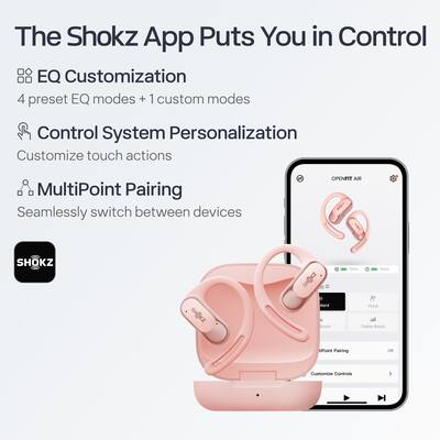 Shokz OpenFit Air Open Ear True Wireless Earbuds Pink T511-ST-PK Shokz OpenFit Air Open Ear True Wireless Earbuds Pink T511-ST-PK