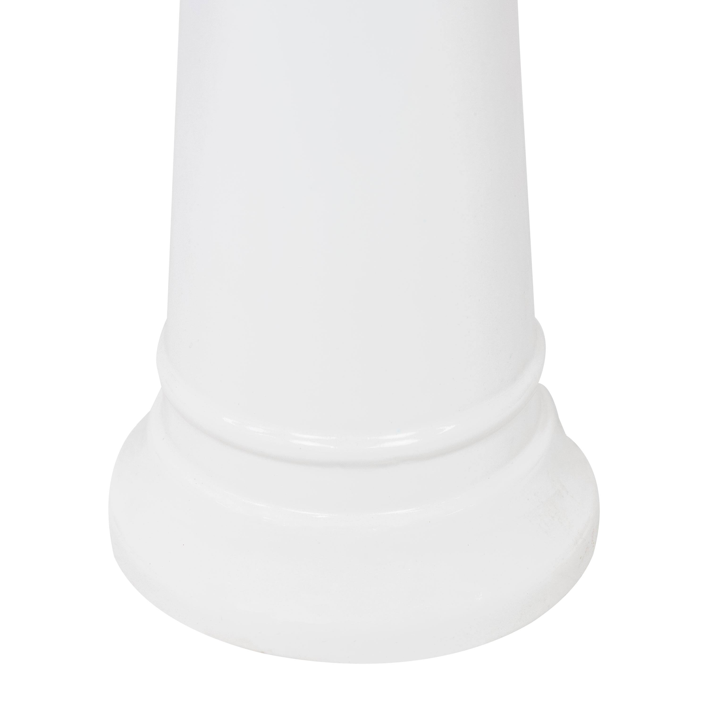 Alt View 9. Sunnydaze - Misty Blossom Ceramic Outdoor Bird Bath - White and Blue.