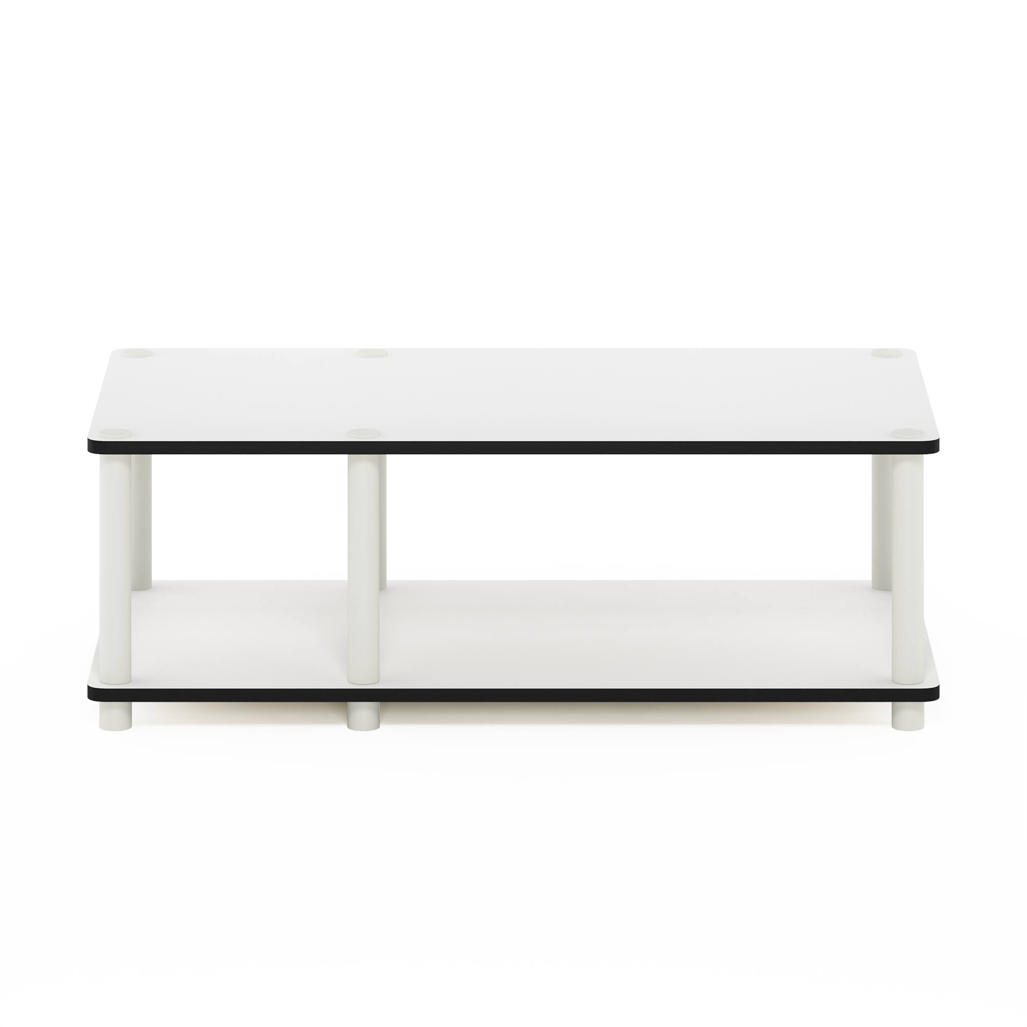 Alt View 2. Furinno - Just No Tools Mid TV Stand, Tube - White/White.