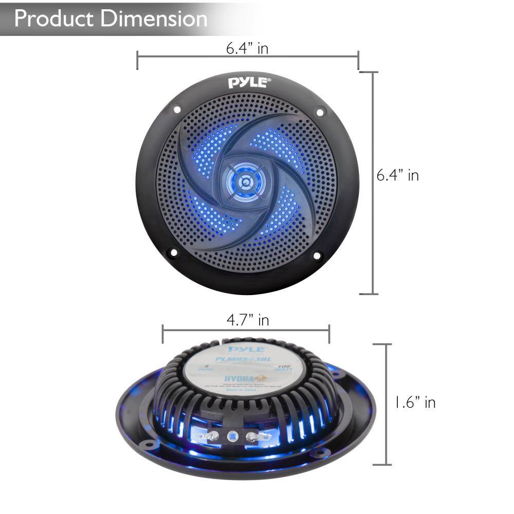 Product Dimension

- Top Speaker: 6.4" in x 6.4" in
- Bottom Speaker: 4.7" in x 1.6" in