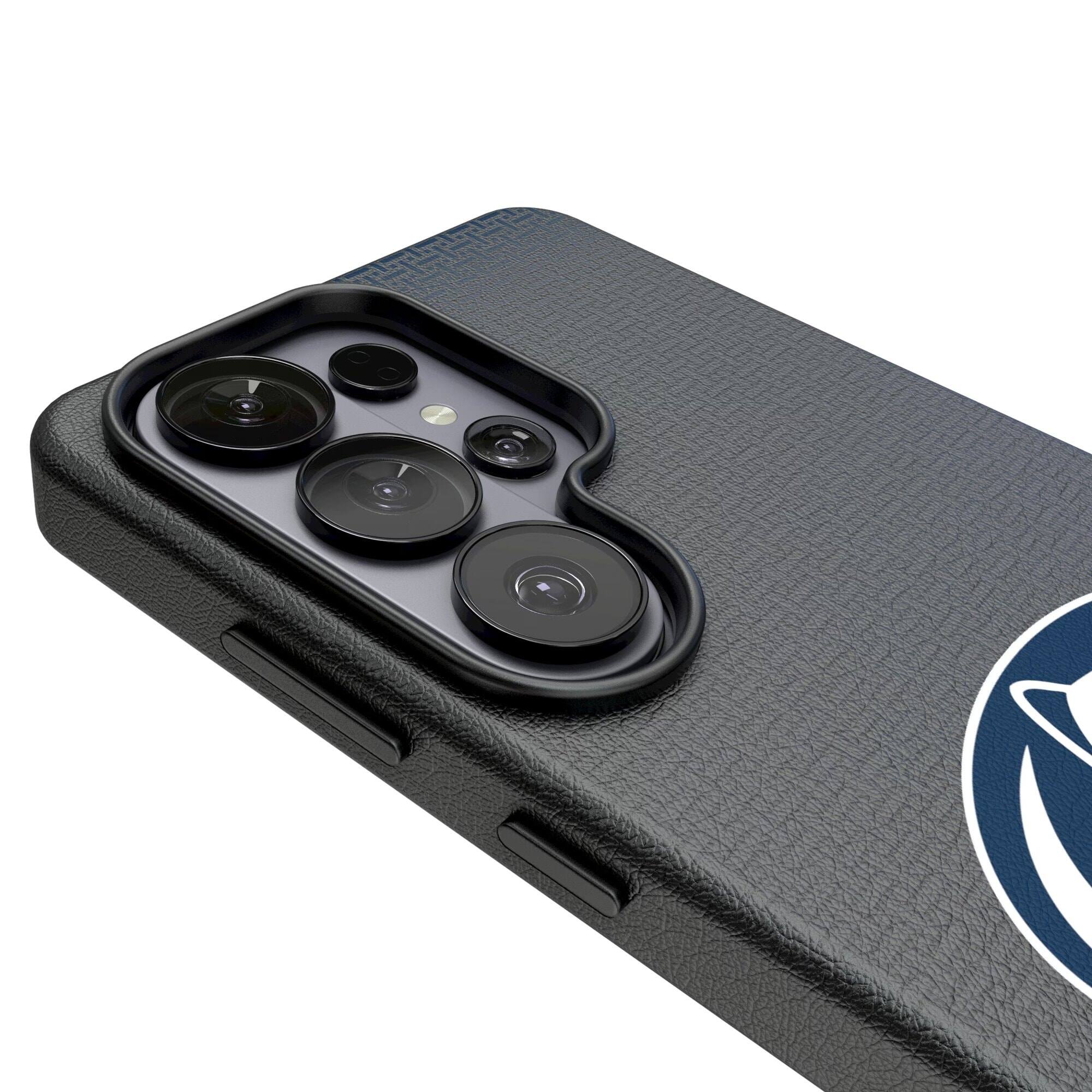 Alt View 2. Keyscaper - Penn State Nittany Lions Linen Galaxy Magnetic Bump Case - S25 - Black.