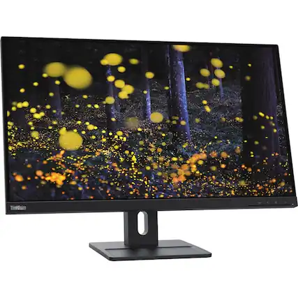 Front. Lenovo - Lenovo ThinkVision E27q-20 27" Class WQHD LED Monitor - 16:9 - Raven Black - 27" Viewable - In-plane Switching (IPS) - Black.