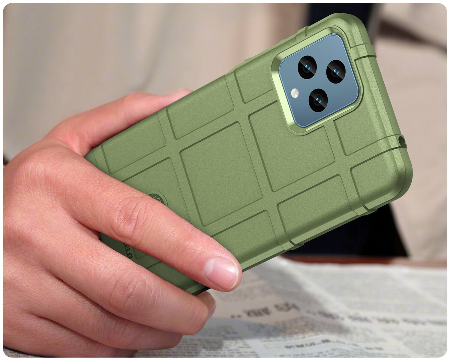 Alt View 6. Nakedcellphone - Special Ops Case for T-Mobile REVVL 6X 5G (2023) / REVVL 6 5G (2022) - Olive.